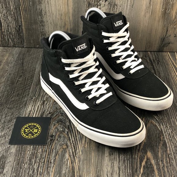 vans black tennis shoes